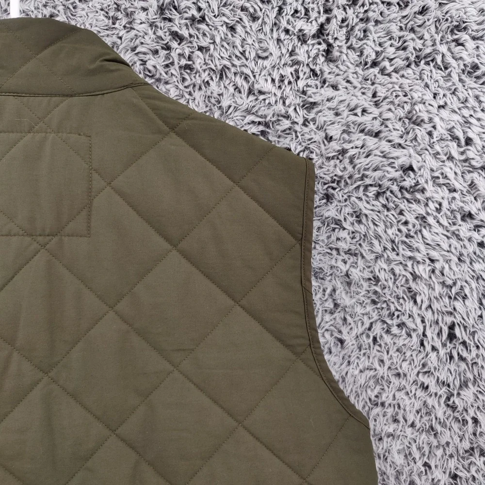 J.Crew Mens Heritage Gorpcore Sussex Quilted Primaloft Vest S Olive Green